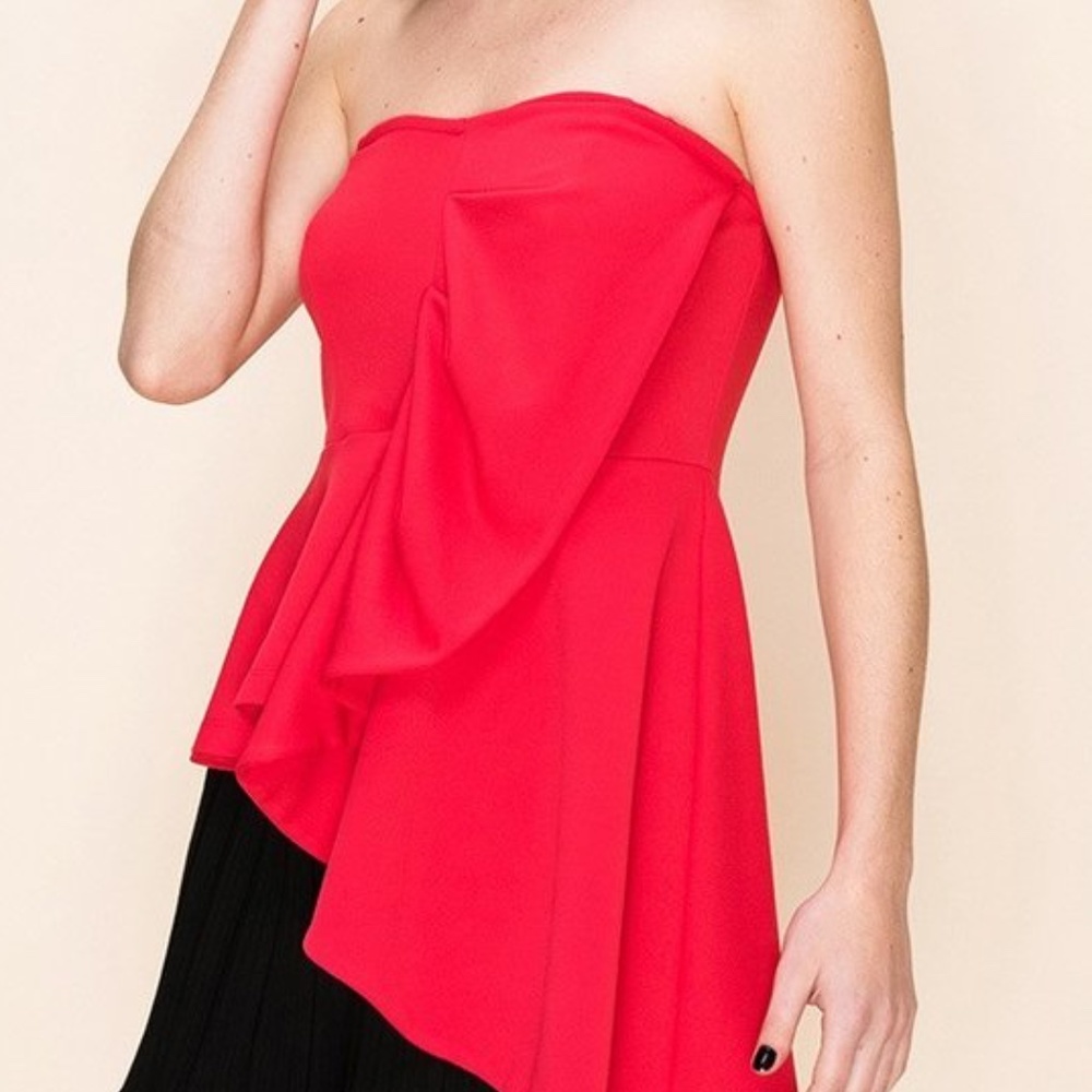 Off shoulder SWEETHEART ASYMMETRICAL TUBE TOP
